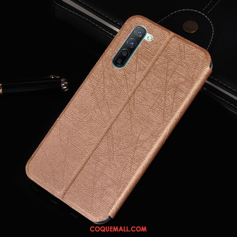 Étui Oppo Reno 3 Protection En Cuir Fluide Doux, Coque Oppo Reno 3 Bleu Tout Compris