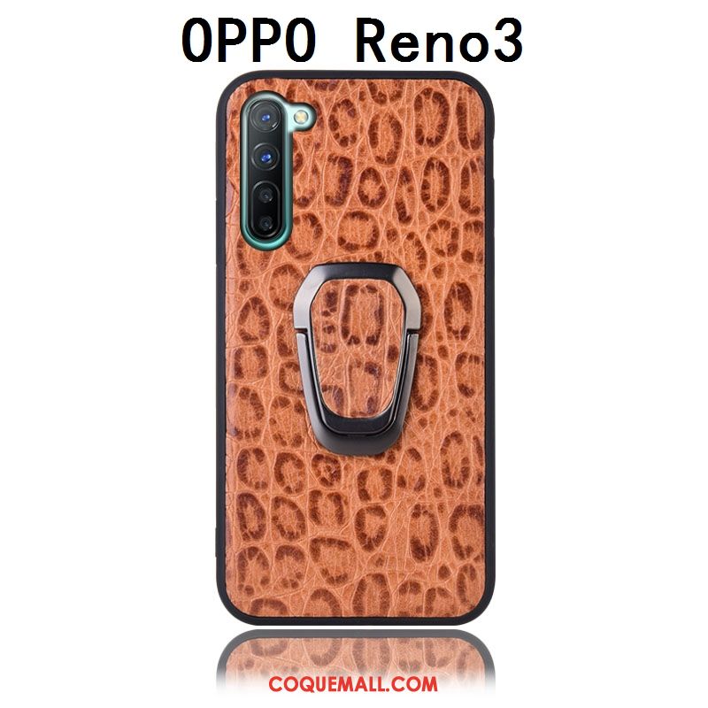 Étui Oppo Reno 3 Support Incassable Téléphone Portable, Coque Oppo Reno 3 Rouge Protection