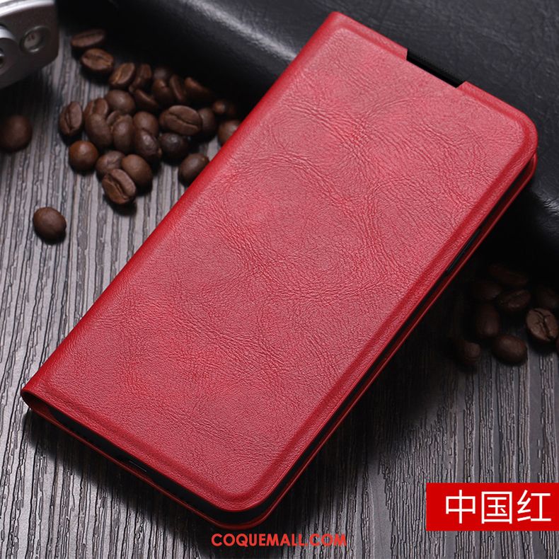 Étui Oppo Reno 3 Téléphone Portable Net Rouge Protection, Coque Oppo Reno 3 Tendance En Cuir Braun