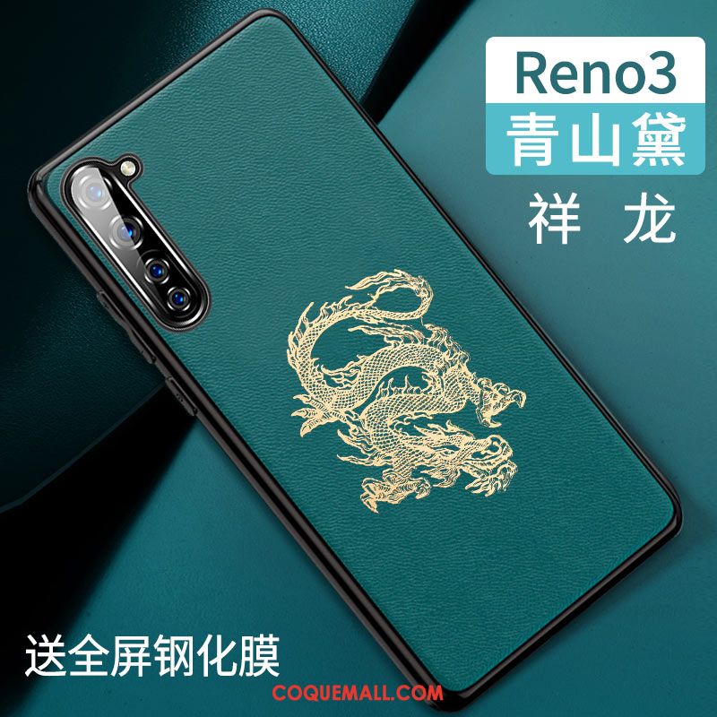 Étui Oppo Reno 3 Vert Nouveau Tout Compris, Coque Oppo Reno 3 Silicone Téléphone Portable