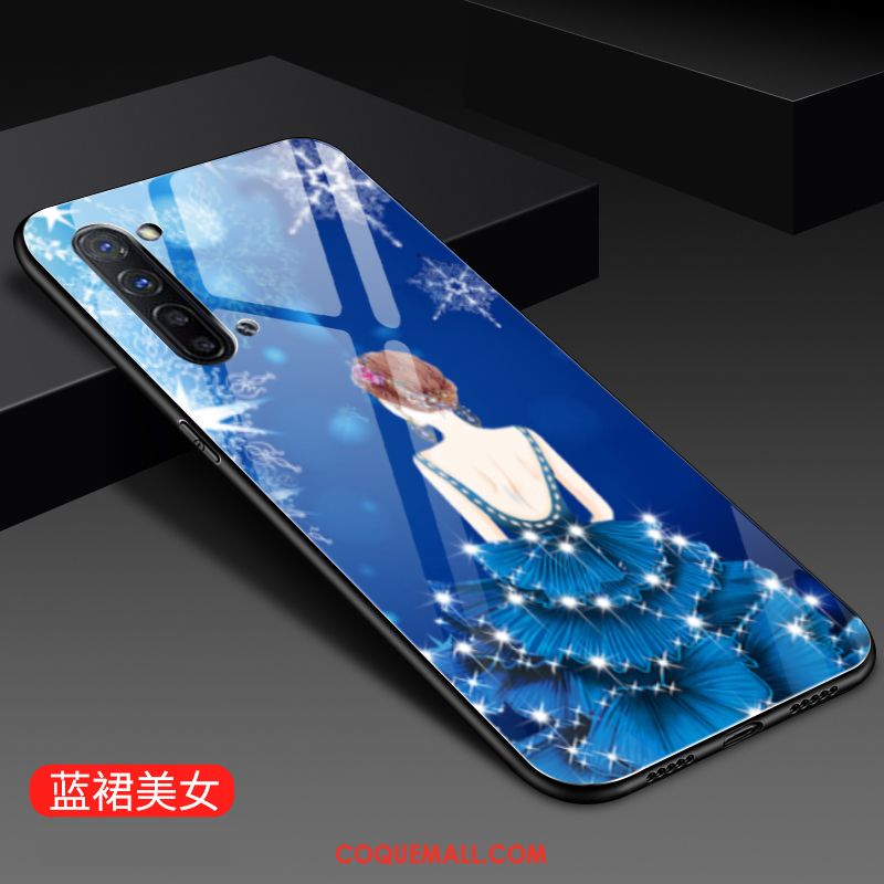 Étui Oppo Reno 3 Violet Verre Créatif, Coque Oppo Reno 3 Tout Compris Tendance