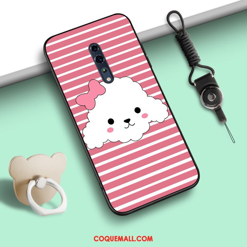 Étui Oppo Reno Z Fluide Doux Anneau Protection, Coque Oppo Reno Z Silicone Ornements Suspendus