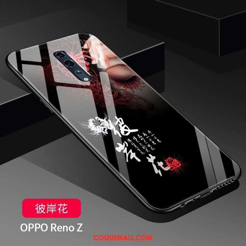 Étui Oppo Reno Z Miroir Tendance Tempérer, Coque Oppo Reno Z Membrane Protection