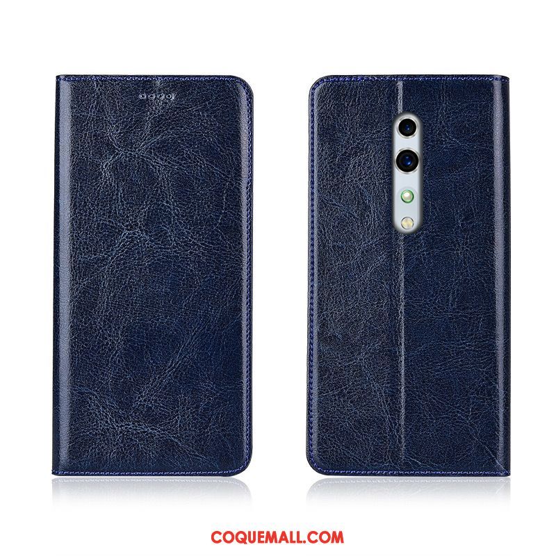 Étui Oppo Reno Z Modèle Fleurie Téléphone Portable Protection, Coque Oppo Reno Z Cuir Véritable Clamshell Braun