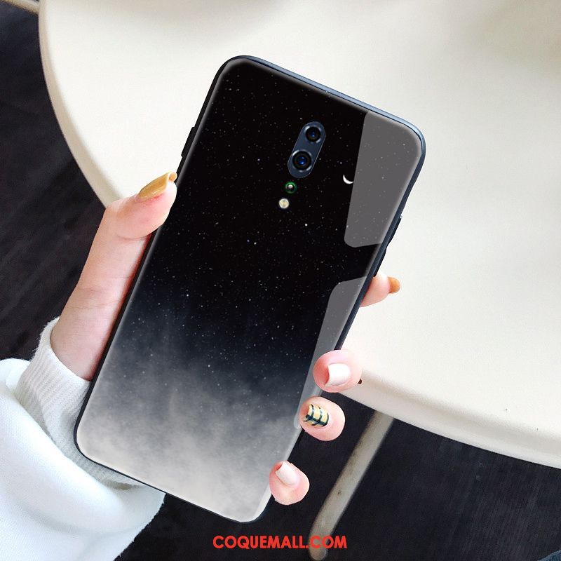 Étui Oppo Reno Z Personnalité Verre Trempé Miroir, Coque Oppo Reno Z Clair Marque De Tendance