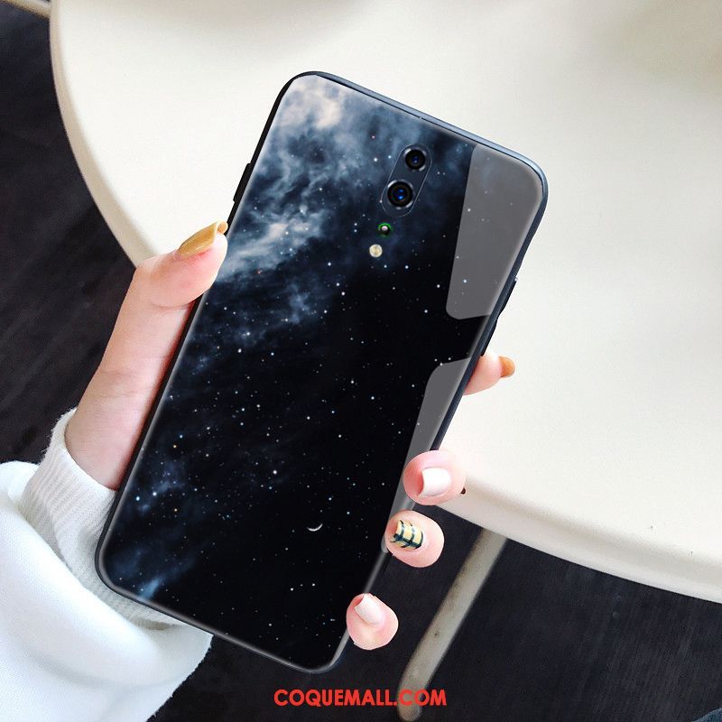 Étui Oppo Reno Z Personnalité Verre Trempé Miroir, Coque Oppo Reno Z Clair Marque De Tendance