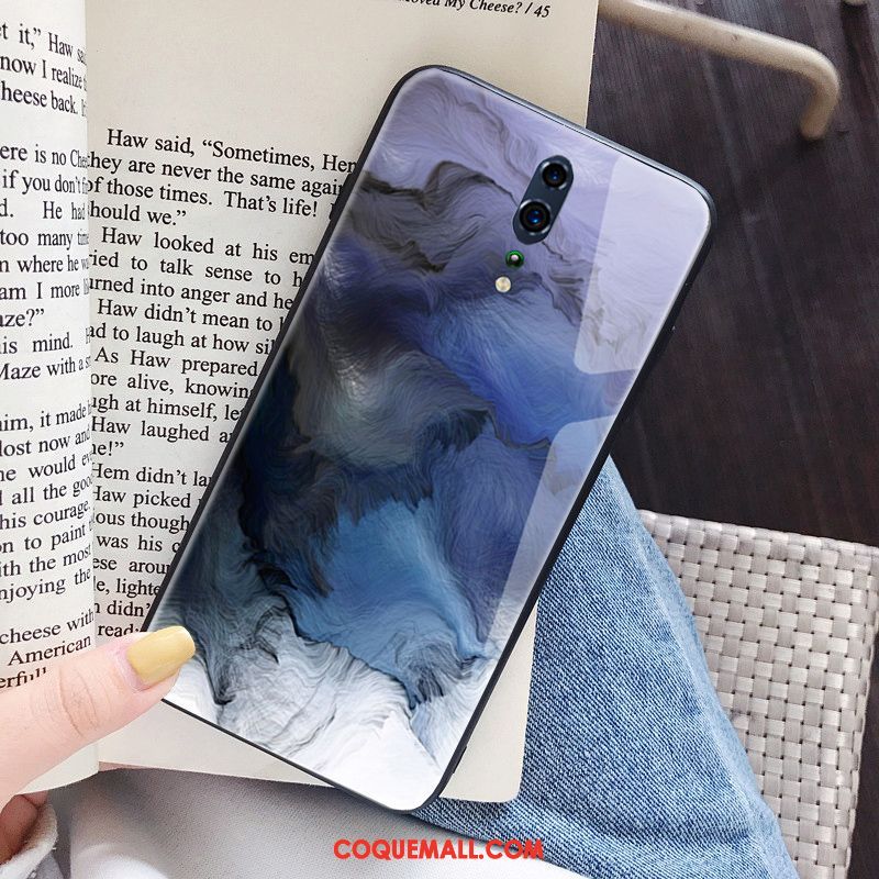 Étui Oppo Reno Z Personnalité Verre Trempé Miroir, Coque Oppo Reno Z Clair Marque De Tendance