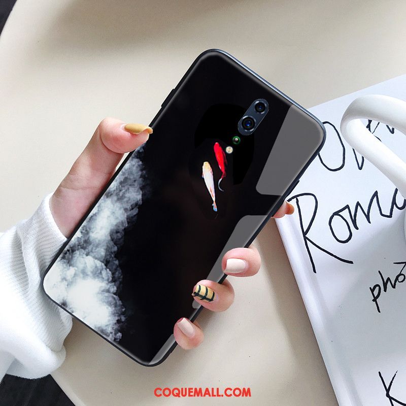 Étui Oppo Reno Z Personnalité Verre Trempé Miroir, Coque Oppo Reno Z Clair Marque De Tendance