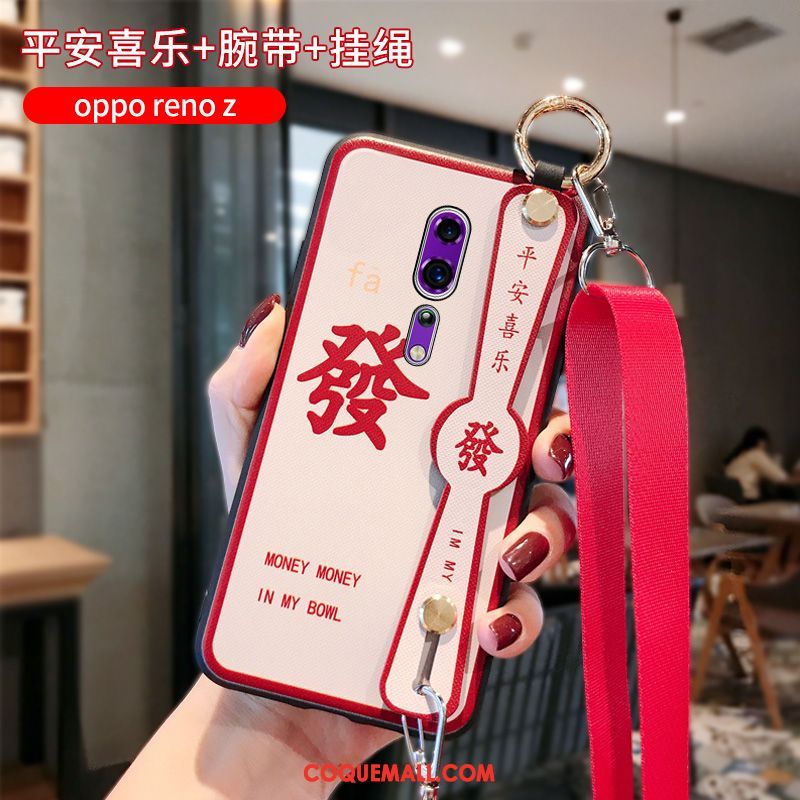 Étui Oppo Reno Z Silicone Tendance Rouge, Coque Oppo Reno Z Nouveau Rat