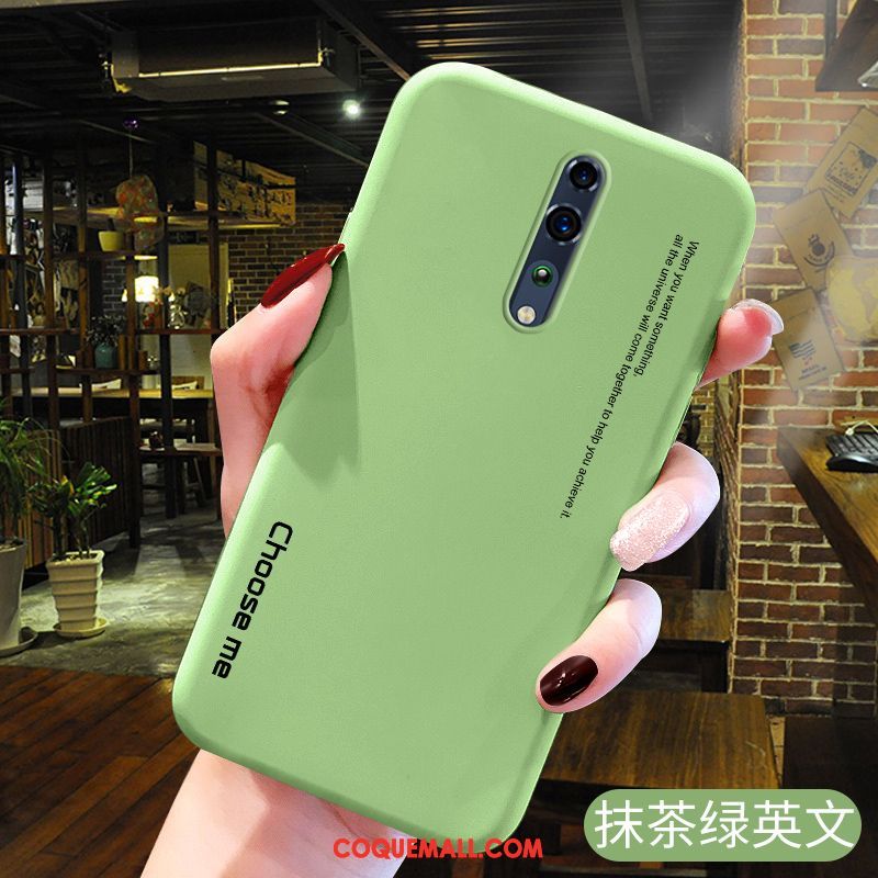 Étui Oppo Reno Z Téléphone Portable Fluide Doux Vert, Coque Oppo Reno Z Membrane Incassable