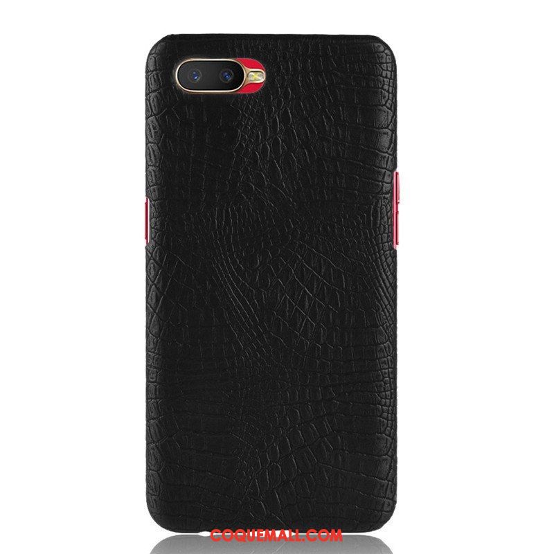 Étui Oppo Rx17 Neo Protection Crocodile Cuir, Coque Oppo Rx17 Neo Modèle Fleurie Bleu