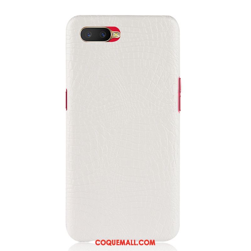 Étui Oppo Rx17 Neo Protection Crocodile Cuir, Coque Oppo Rx17 Neo Modèle Fleurie Bleu