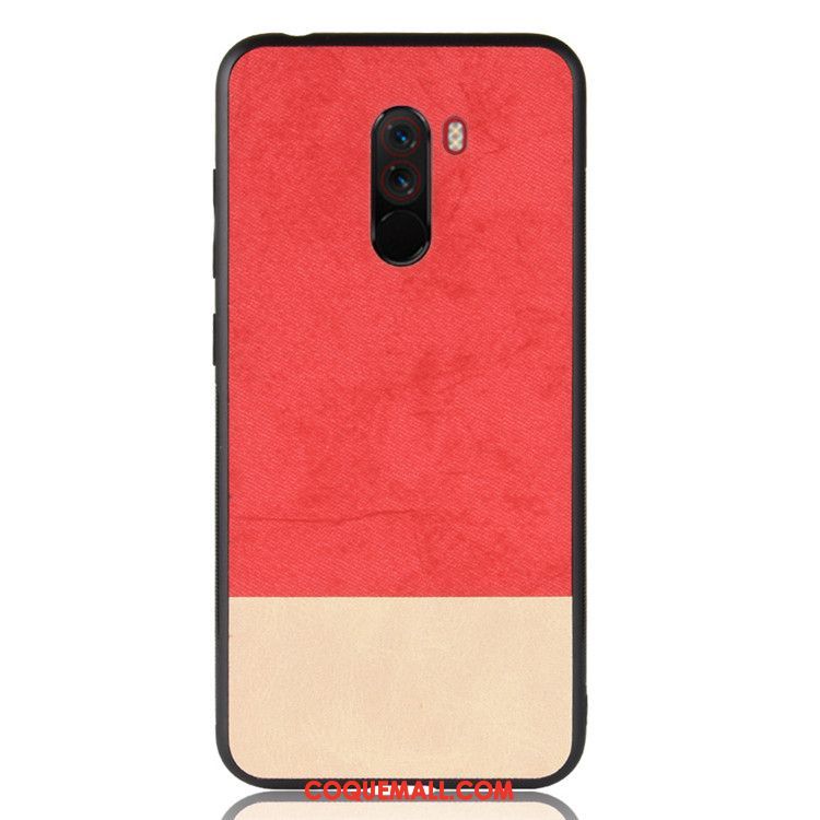 Étui Pocophone F1 Créatif Couture Couleurs Petit, Coque Pocophone F1 Tout Compris Protection Beige