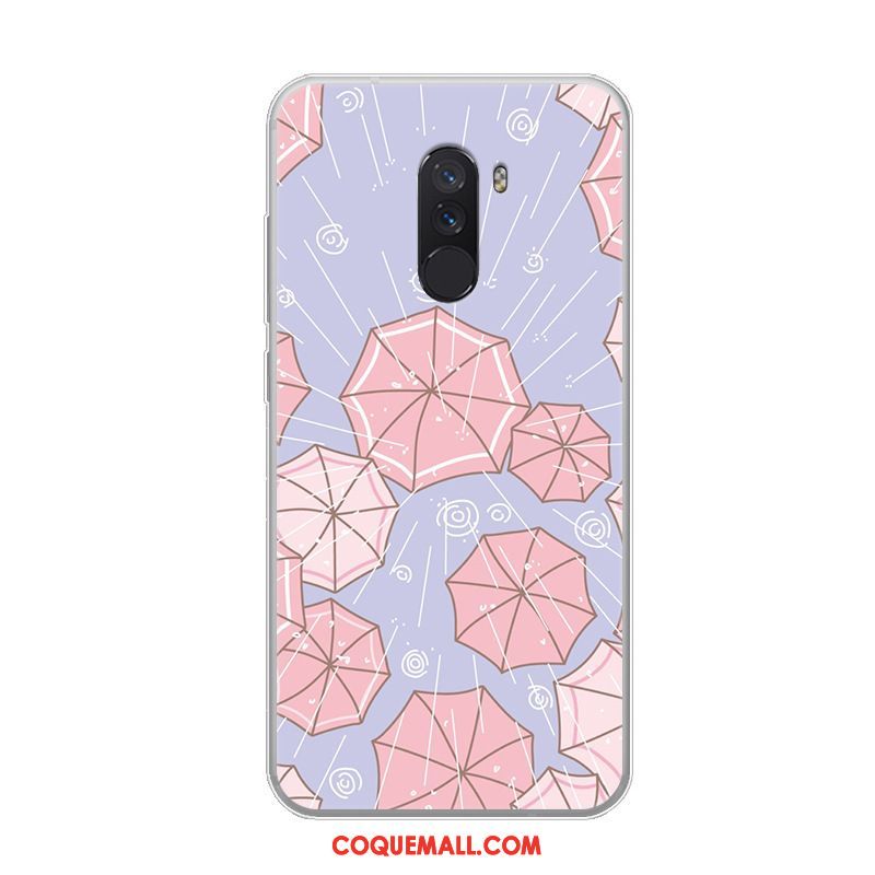 Étui Pocophone F1 Fluide Doux Petit Téléphone Portable, Coque Pocophone F1 Protection Rose Beige