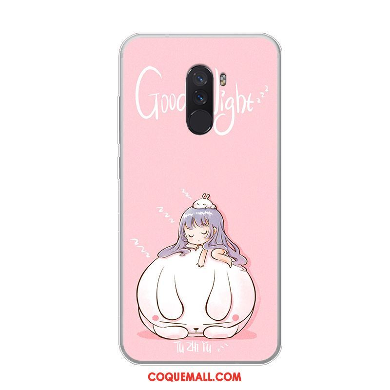 Étui Pocophone F1 Fluide Doux Petit Téléphone Portable, Coque Pocophone F1 Protection Rose Beige