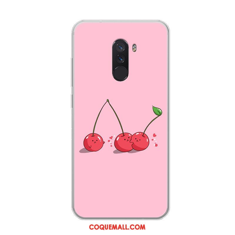 Étui Pocophone F1 Fluide Doux Petit Téléphone Portable, Coque Pocophone F1 Protection Rose Beige