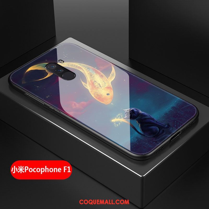 Étui Pocophone F1 Net Rouge Petit Difficile, Coque Pocophone F1 Tout Compris Téléphone Portable Beige