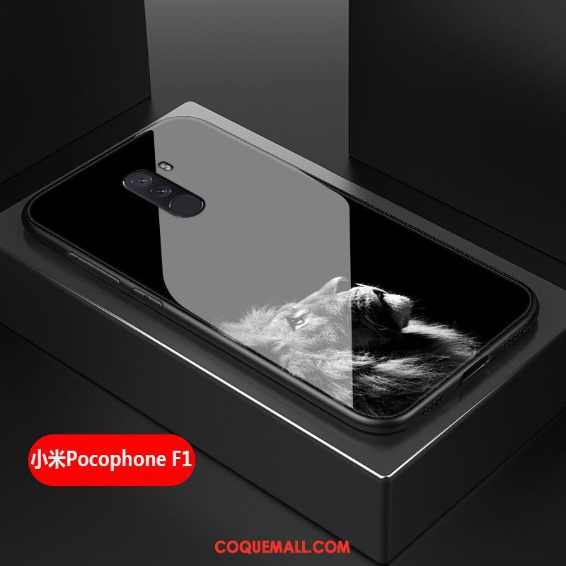 Étui Pocophone F1 Net Rouge Petit Difficile, Coque Pocophone F1 Tout Compris Téléphone Portable Beige