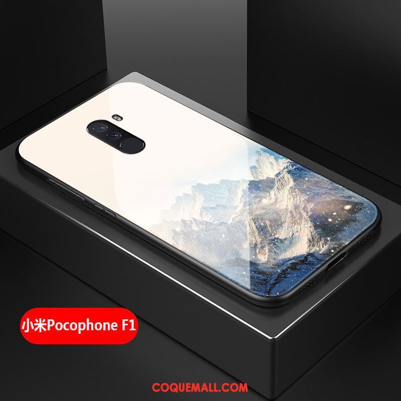 Étui Pocophone F1 Net Rouge Petit Difficile, Coque Pocophone F1 Tout Compris Téléphone Portable Beige