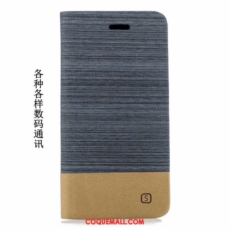 Étui Pocophone F1 Petit Téléphone Portable Bleu, Coque Pocophone F1 Étui En Cuir Beige