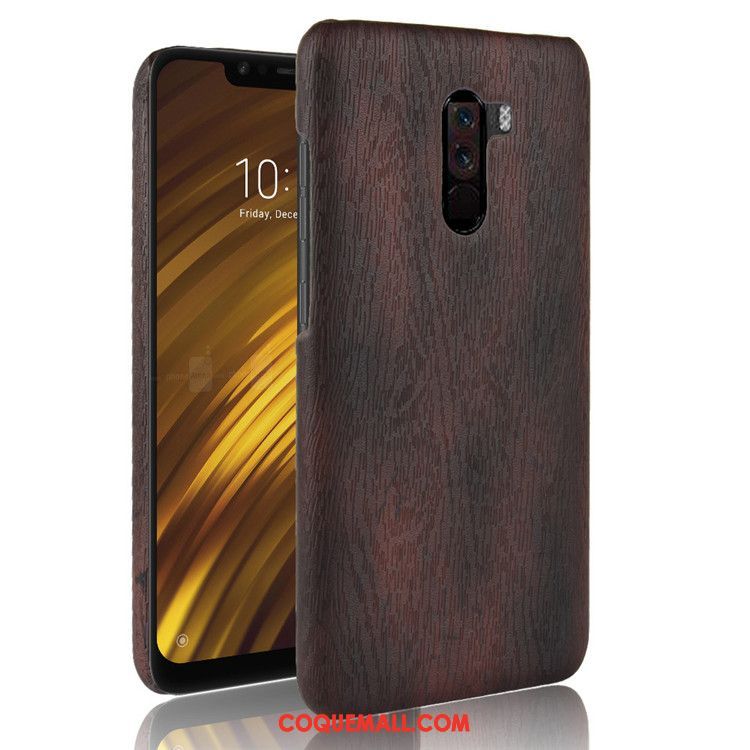 Étui Pocophone F1 Protection Couvercle Arrière Petit, Coque Pocophone F1 Rouge Difficile Beige