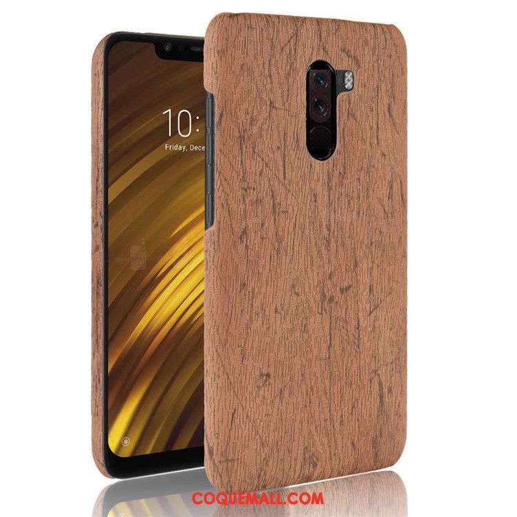 Étui Pocophone F1 Protection Couvercle Arrière Petit, Coque Pocophone F1 Rouge Difficile Beige