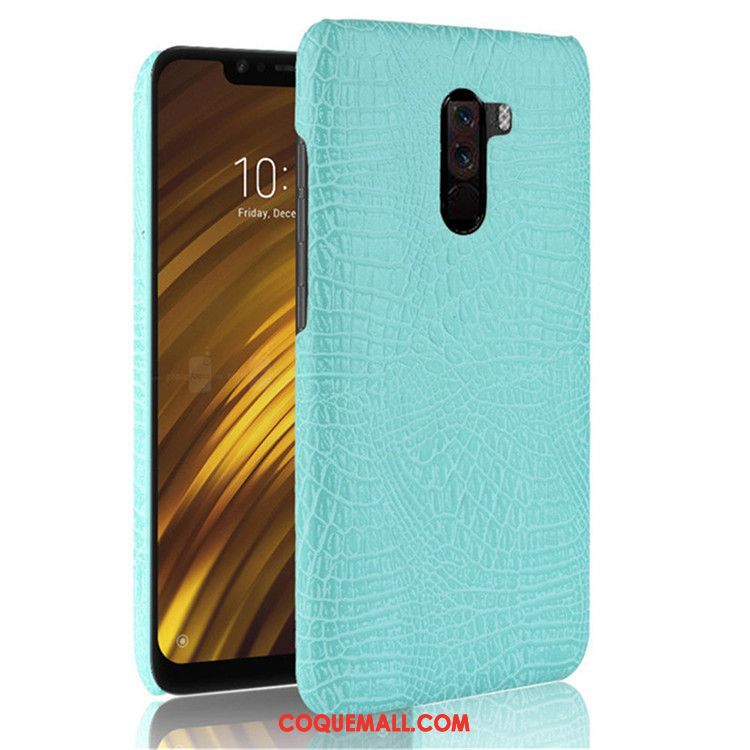 Étui Pocophone F1 Rose Petit Téléphone Portable, Coque Pocophone F1 Crocodile Modèle Protection Beige