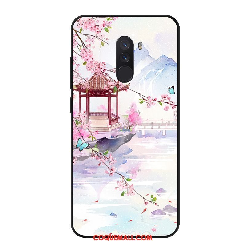 Étui Pocophone F1 Rose Protection Tout Compris, Coque Pocophone F1 Téléphone Portable Créatif Beige