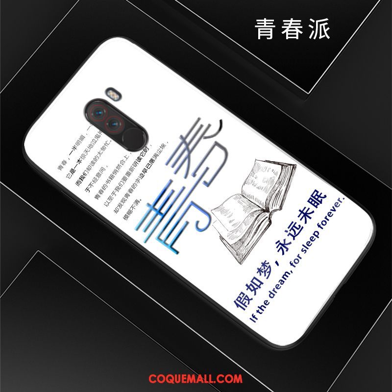 Étui Pocophone F1 Silicone Difficile Verre, Coque Pocophone F1 Protection Téléphone Portable Beige