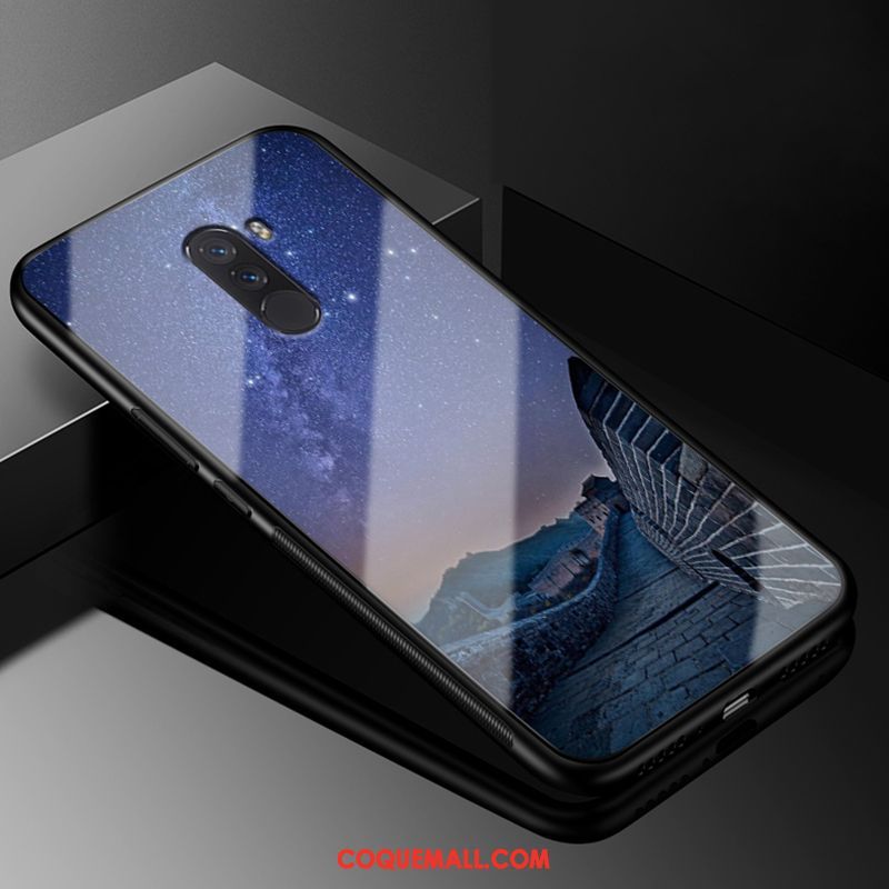 Étui Pocophone F1 Silicone Violet Créatif, Coque Pocophone F1 Mode Personnalité Beige