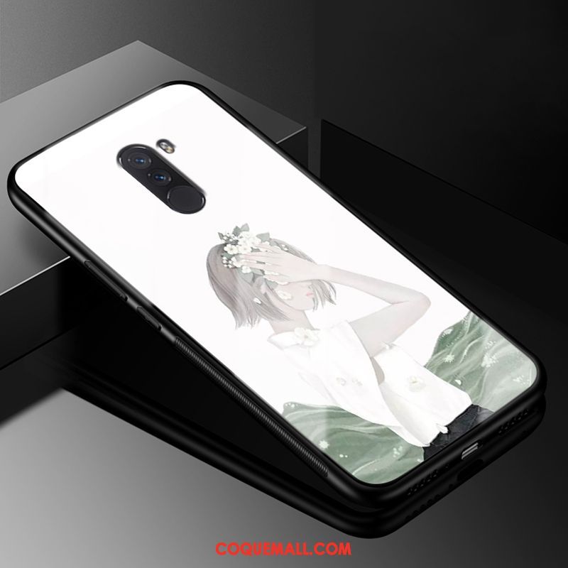 Étui Pocophone F1 Simple Blanc Petit, Coque Pocophone F1 Protection Incassable Beige