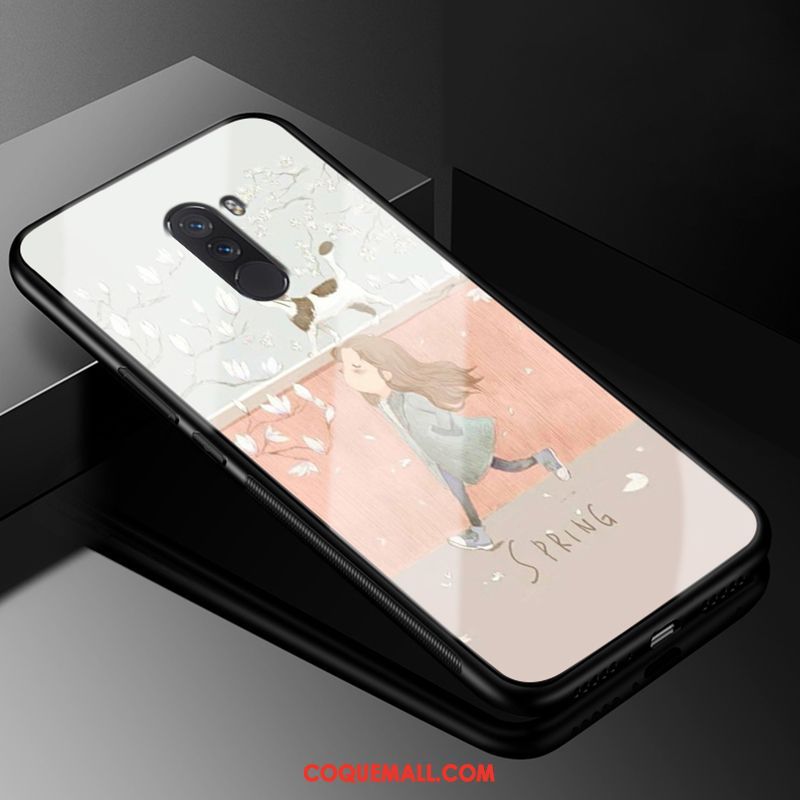 Étui Pocophone F1 Simple Blanc Petit, Coque Pocophone F1 Protection Incassable Beige