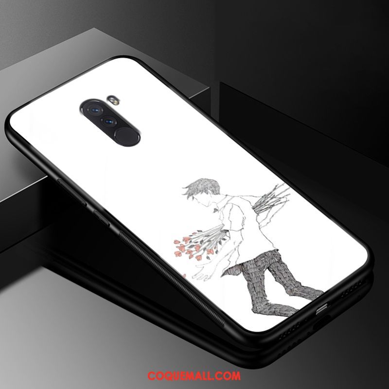 Étui Pocophone F1 Simple Blanc Petit, Coque Pocophone F1 Protection Incassable Beige