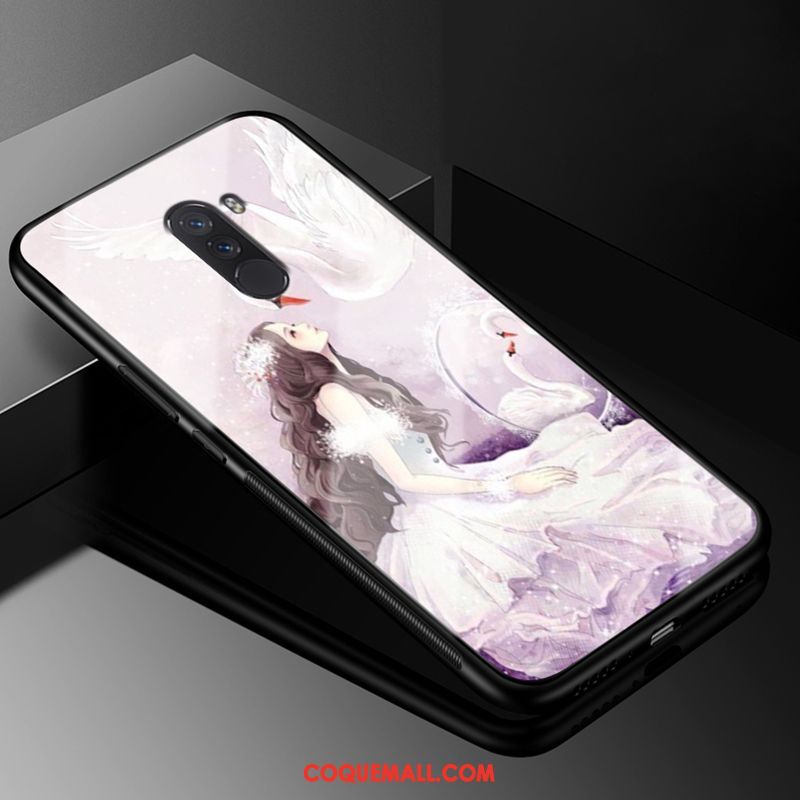 Étui Pocophone F1 Simple Blanc Petit, Coque Pocophone F1 Protection Incassable Beige