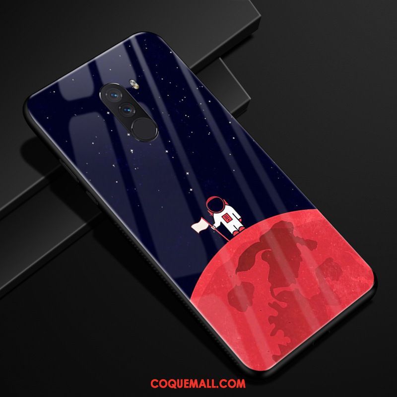 Étui Pocophone F1 Tendance Créatif Miroir, Coque Pocophone F1 Verre Ciel Étoilé Beige