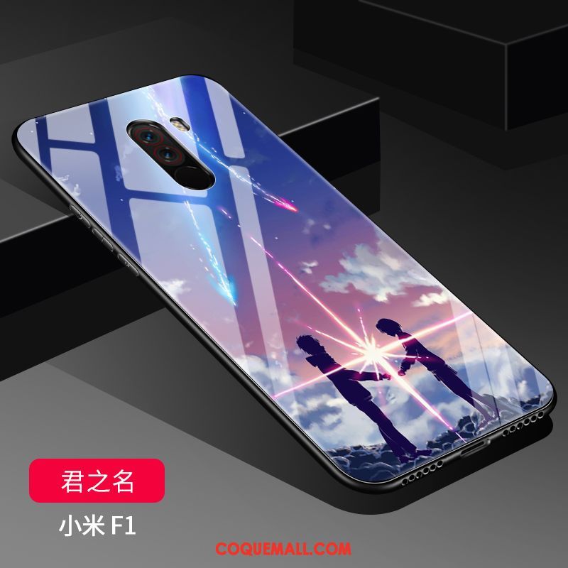 Étui Pocophone F1 Tout Compris Silicone Protection, Coque Pocophone F1 Fluide Doux Verre Beige