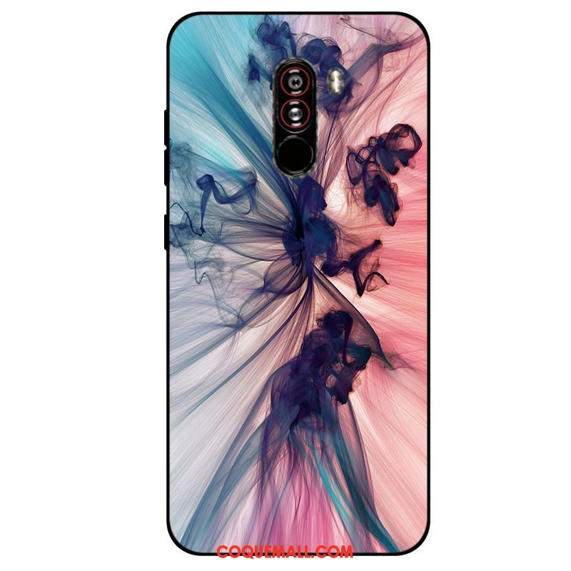 Étui Pocophone F1 Tout Compris Téléphone Portable Silicone, Coque Pocophone F1 Violet Petit Beige