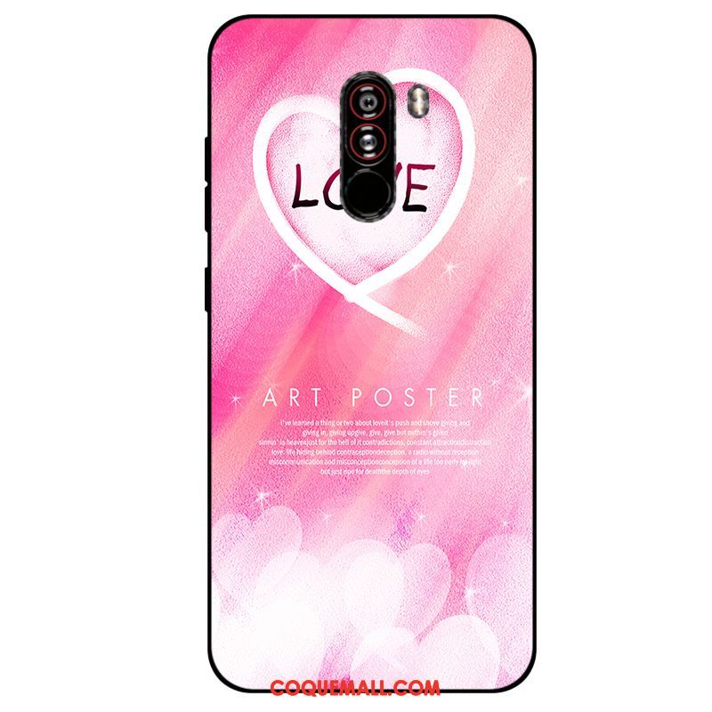 Étui Pocophone F1 Tout Compris Téléphone Portable Silicone, Coque Pocophone F1 Violet Petit Beige