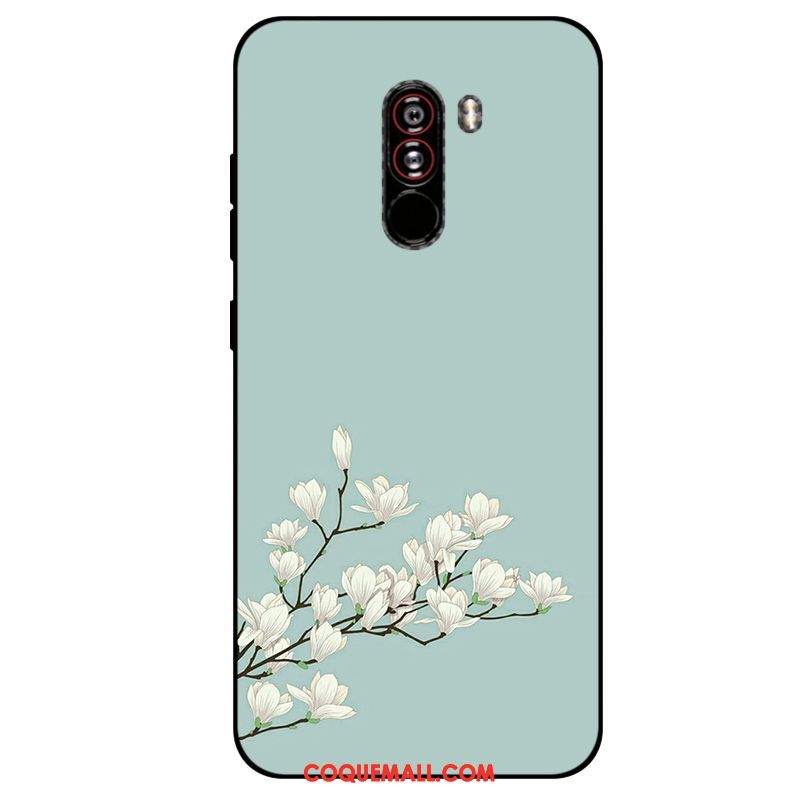 Étui Pocophone F1 Tout Compris Téléphone Portable Silicone, Coque Pocophone F1 Violet Petit Beige