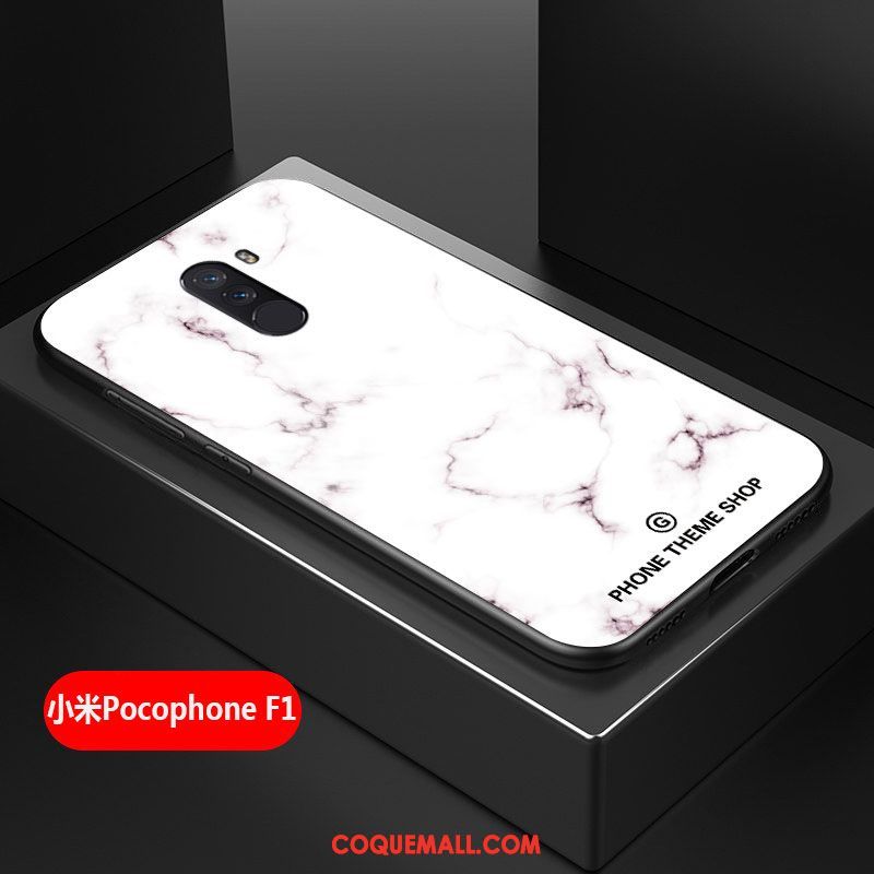 Étui Pocophone F1 Téléphone Portable Protection Silicone, Coque Pocophone F1 Difficile Grand Beige