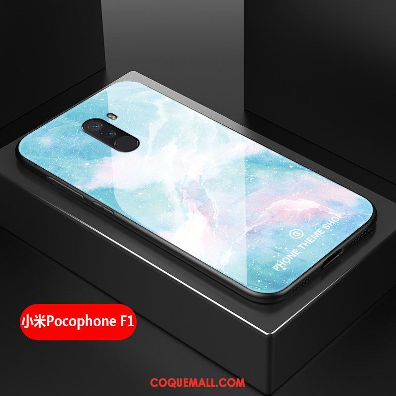 Étui Pocophone F1 Téléphone Portable Protection Silicone, Coque Pocophone F1 Difficile Grand Beige