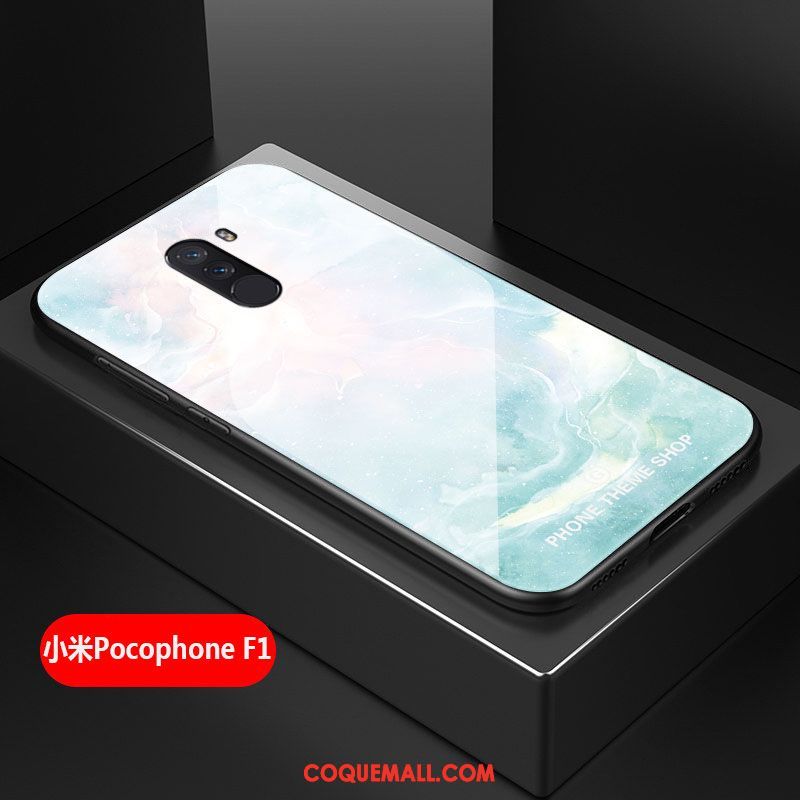 Étui Pocophone F1 Téléphone Portable Protection Silicone, Coque Pocophone F1 Difficile Grand Beige