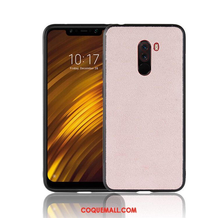 Étui Pocophone F1 Velours Europe Protection, Coque Pocophone F1 Téléphone Portable Gris Beige