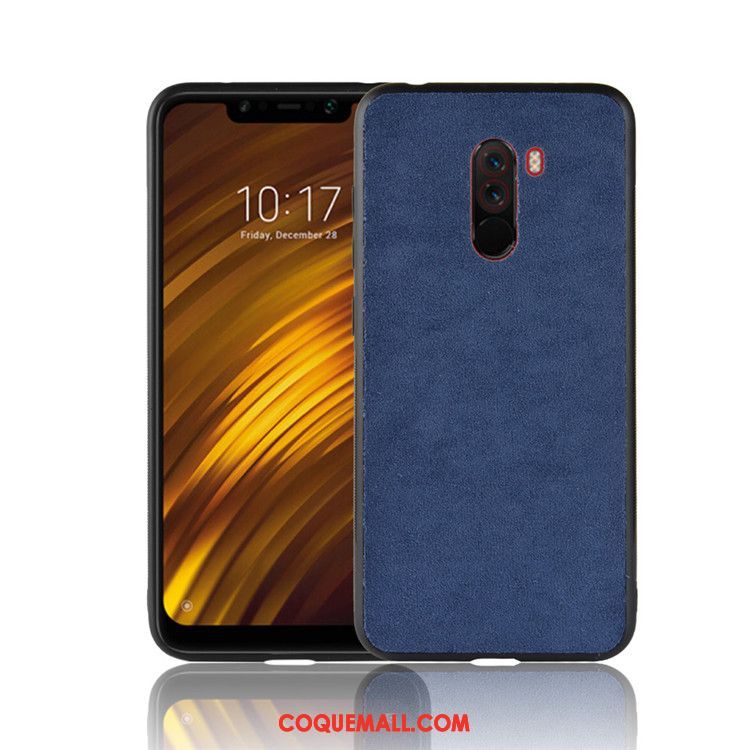 Étui Pocophone F1 Velours Europe Protection, Coque Pocophone F1 Téléphone Portable Gris Beige