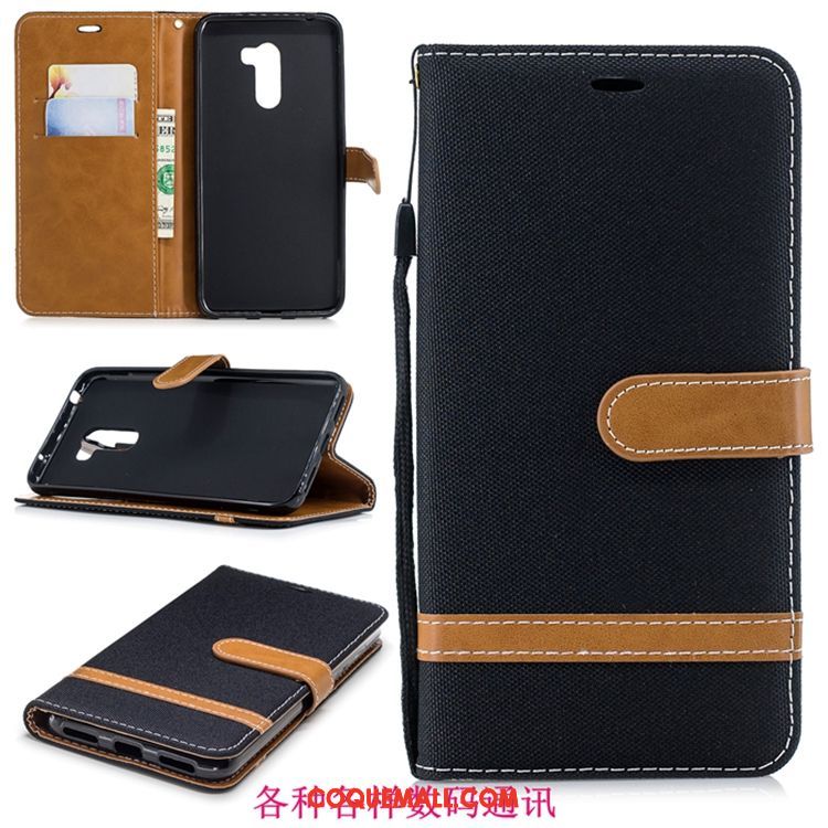 Étui Pocophone F1 Étui En Cuir Marque De Tendance Bleu, Coque Pocophone F1 Protection Téléphone Portable Beige