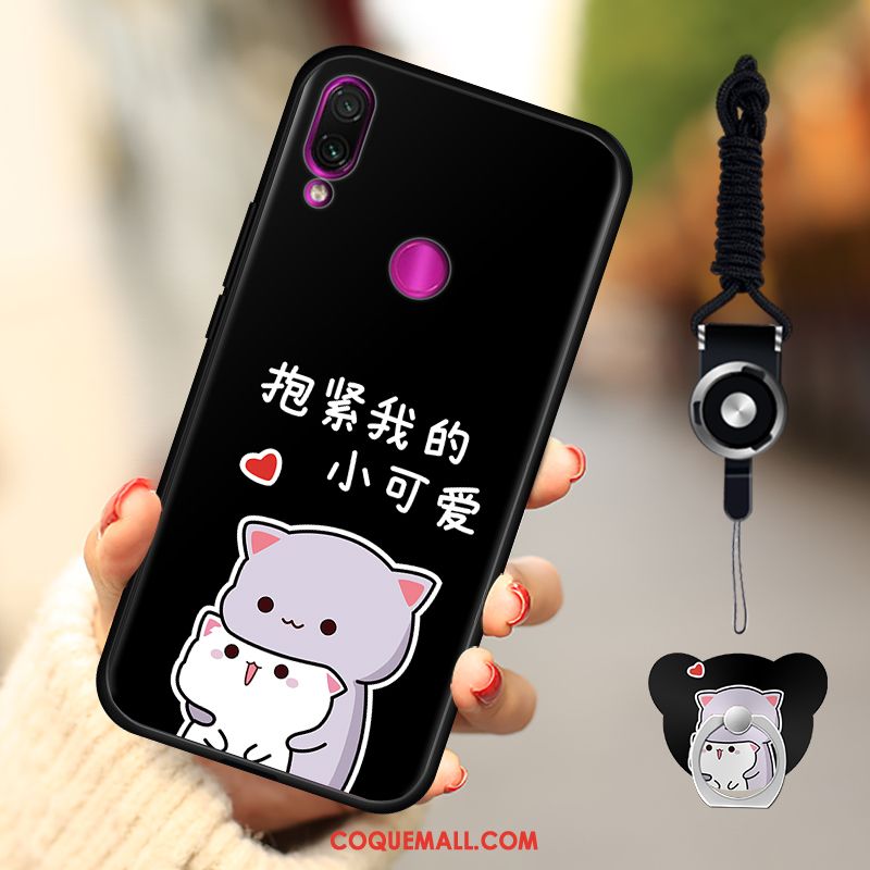 Étui Redmi 7 Cou Suspendu Marque De Tendance Dessin Animé, Coque Redmi 7 Charmant Net Rouge Beige