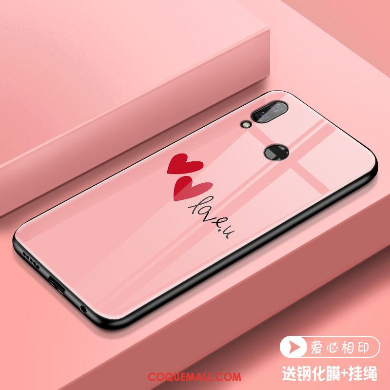 Étui Redmi 7 Créatif Rose Marque De Tendance, Coque Redmi 7 Petit Téléphone Portable Beige