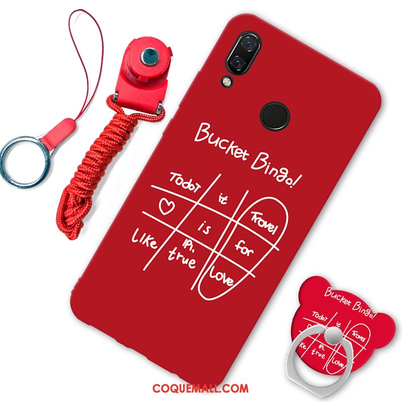 Étui Redmi 7 Fluide Doux Rouge Incassable, Coque Redmi 7 Téléphone Portable Petit Beige