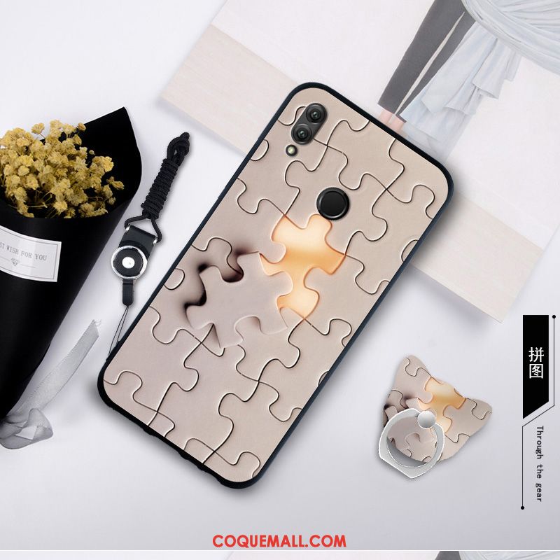 Étui Redmi 7 Incassable Amoureux Dessin Animé, Coque Redmi 7 Personnalité Nouveau Beige