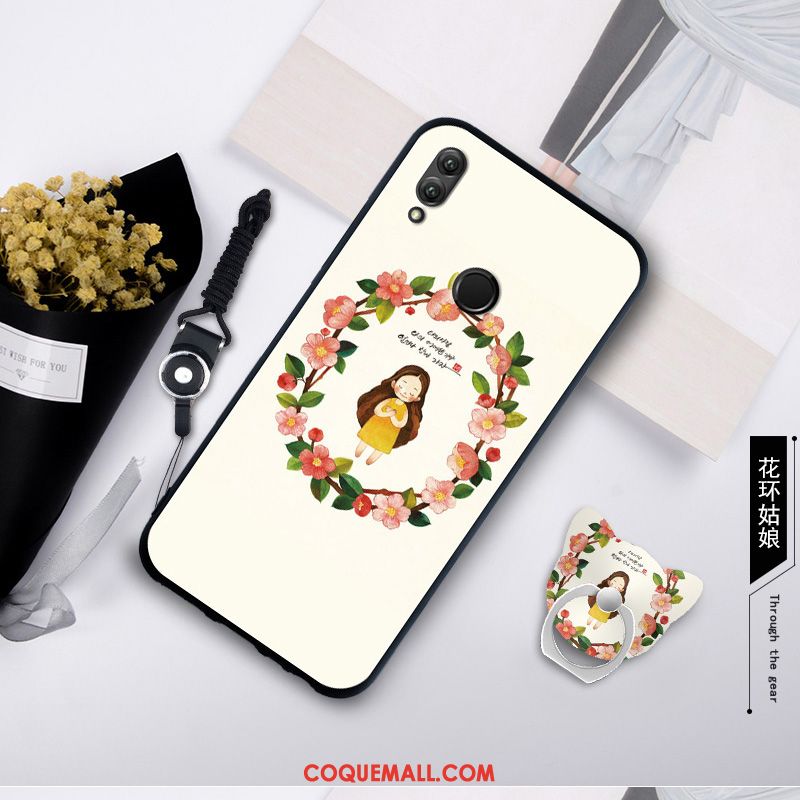 Étui Redmi 7 Incassable Amoureux Dessin Animé, Coque Redmi 7 Personnalité Nouveau Beige